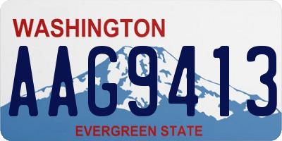 WA license plate AAG9413