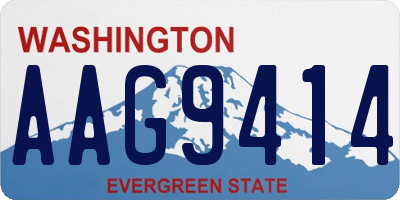 WA license plate AAG9414
