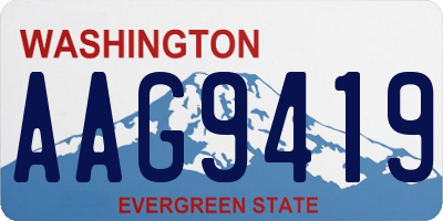 WA license plate AAG9419