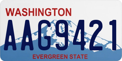 WA license plate AAG9421