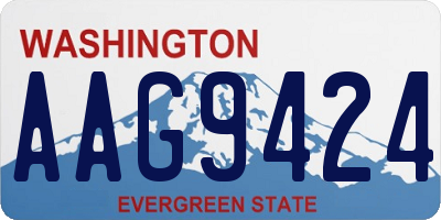 WA license plate AAG9424
