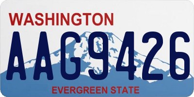 WA license plate AAG9426