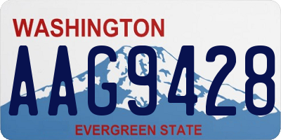 WA license plate AAG9428