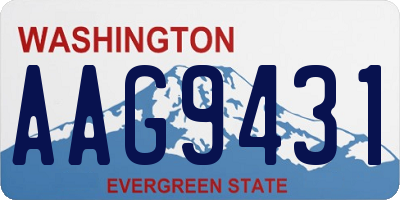 WA license plate AAG9431