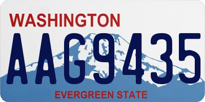 WA license plate AAG9435