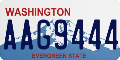 WA license plate AAG9444