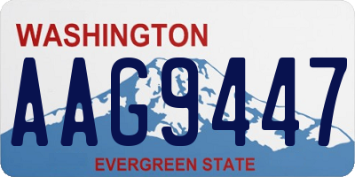 WA license plate AAG9447