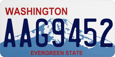 WA license plate AAG9452