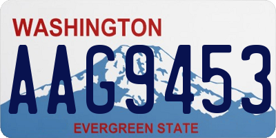 WA license plate AAG9453