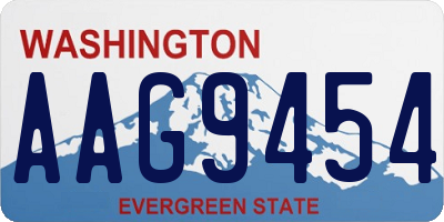 WA license plate AAG9454
