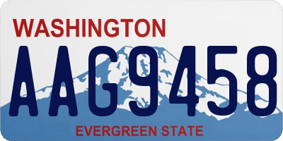 WA license plate AAG9458