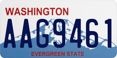 WA license plate AAG9461