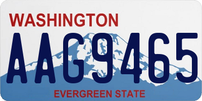 WA license plate AAG9465