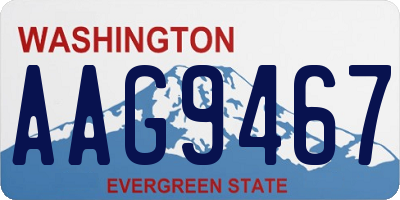 WA license plate AAG9467