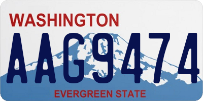 WA license plate AAG9474