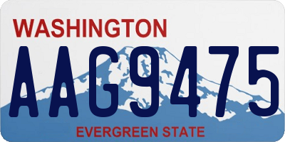 WA license plate AAG9475
