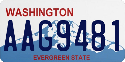 WA license plate AAG9481