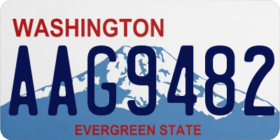 WA license plate AAG9482