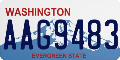 WA license plate AAG9483