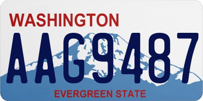 WA license plate AAG9487
