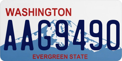 WA license plate AAG9490
