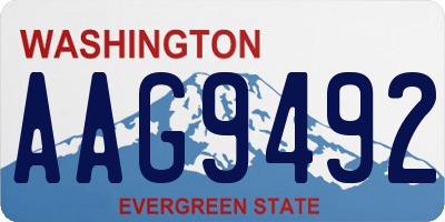 WA license plate AAG9492