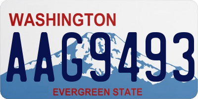 WA license plate AAG9493
