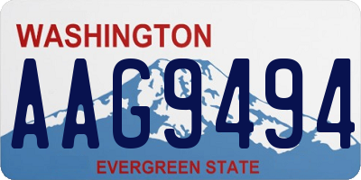 WA license plate AAG9494