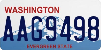 WA license plate AAG9498