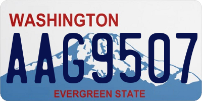 WA license plate AAG9507