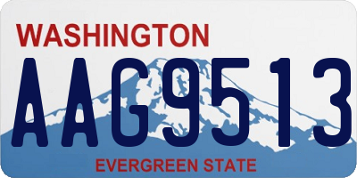 WA license plate AAG9513