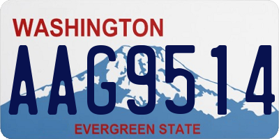 WA license plate AAG9514