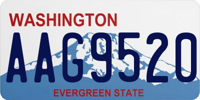 WA license plate AAG9520
