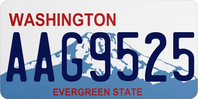 WA license plate AAG9525