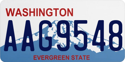 WA license plate AAG9548