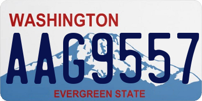 WA license plate AAG9557