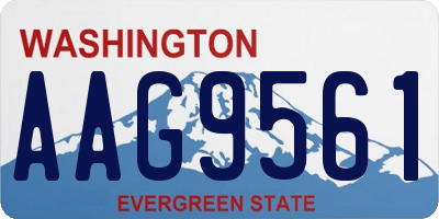 WA license plate AAG9561