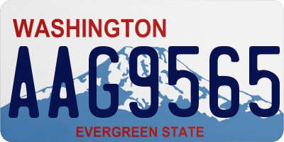 WA license plate AAG9565