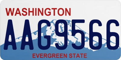 WA license plate AAG9566