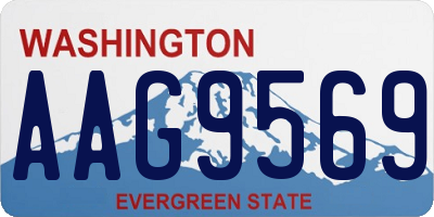 WA license plate AAG9569