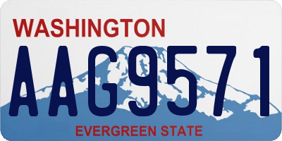 WA license plate AAG9571