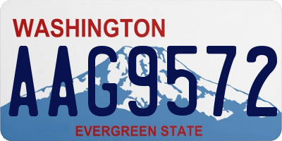 WA license plate AAG9572