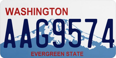 WA license plate AAG9574