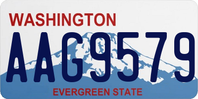 WA license plate AAG9579