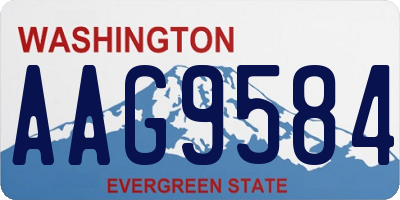 WA license plate AAG9584