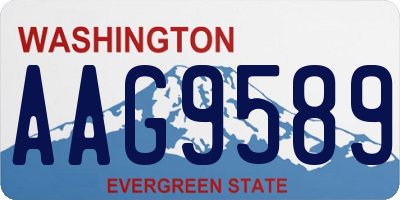 WA license plate AAG9589