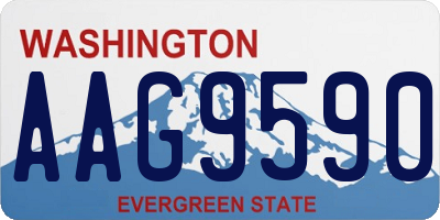 WA license plate AAG9590
