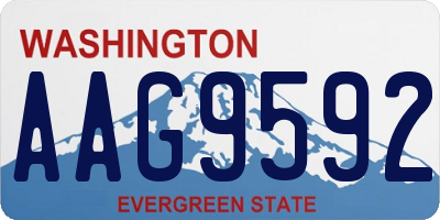 WA license plate AAG9592
