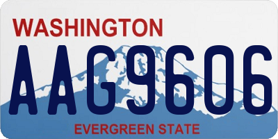 WA license plate AAG9606