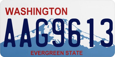 WA license plate AAG9613